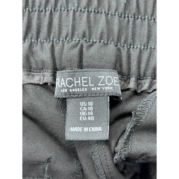 Rachel Zoe Womens Black Wide-Leg Trousers Size 10 Polyester & Viscose - Picture 10 of 11